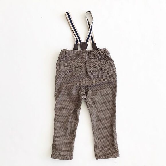 H&M houndstooth suspender pants EUC 9-12 months - Picture 3 of 4